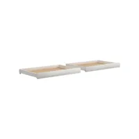 tiroir de lit rangement avec roulettes lot de 2 bois de pin blanc tdl0206848