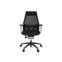 chaise de bureau chaise bureau genidia smart black cm tissu maille noir al chrome hjh office