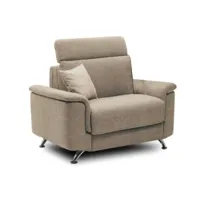 fauteuil empire tweed beige convertible ouverture rapido 70*195*12cm 20100855703