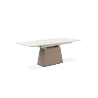 table extensible 160-205 cm en céramique blanc marbré - austin 65087290
