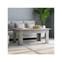 table basse table de salon  bout de canapé gris béton 100 x 60 x 42 cm aggloméré meuble pro frco45573