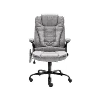 chaise de bureau de massage gris clair similicuir daim