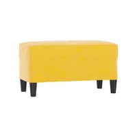 banc, banquette style classique chic jaune 70x35x41 cm velours -asaf29334 meuble pro