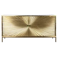 buffet, meuble de rangement en laiton coloris doré -longueur 160  x profondeur 40 x hauteur  80 cm