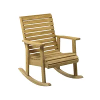 fauteuil de jardin à bascule rocking chair style néo-rétro bois sapin autoclave