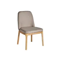 chaise en lin, de couleur beige, 58x56x85 cm