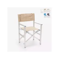 chaise de plage pliante portable en aluminium textilène regista gold beach and garden design