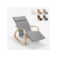 fauteuil à bascule en bois design scandinave avec repose-pieds réglable odense ahd amazing home design