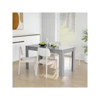 table à manger table à dîner  gris béton 140x74,5x76 cm aggloméré meuble pro frco86526