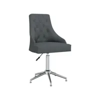 chaise pivotante de bureau gris foncé tissu 31