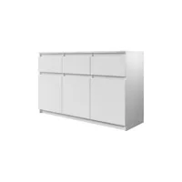 luna - buffet bas - blanc - 120 cm - style contemporain - bestmobilier - blanc