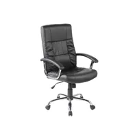 chaise de bureau melton, chaise de direction avec accoudoirs, chaise de bureau ergonomique, 69x64h106/116 cm, noir 8052773852869