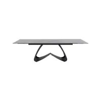 table à rallonges bellagio 180x95cm noire kare design