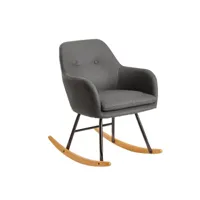 finebuy chaise à bascule 71x76x70cm fauteuil de relaxation design malmo tissu  bois  chaise berçante avec structure  chaise de relaxation rembourrée fauteuil à bascule  fauteuil à bascule moderne