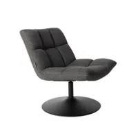 bar - fauteuil design pivotant en tissu gris foncé 3100030