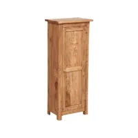 casier style rustique en bois massif de tilleul finition naturelle l 40 x pr25 x h98 cm
