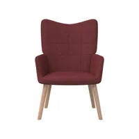 fauteuil salon - fauteuil de relaxation rouge bordeaux tissu 61,5x69x95,5 cm - design rétro best00007821508-vd-confoma-fauteuil-m05-2222