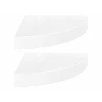 étagères d'angle flottantes 2pcs blanc brillant 25x25x3,8cm mdf