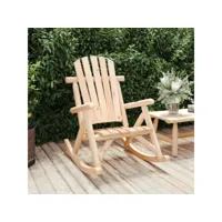 chaise à bascule style moderne, rocking chair fauteuil relax, de jardin 69x96x101 cm bois massif d'épicéa meuble pro frco27438