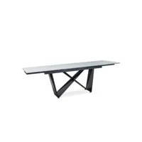 table à manger design métal noir et marbre blanc 160 cm ramata 1429