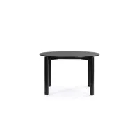 table de repas ronde frêne noir - teulat atlas - l 125 x l 120 x h 75 cm - neuf