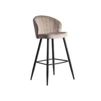 finebuy chaise de bar en velours  métal design moderne 56x102,5x52,5 cm  tabouret de bar avec dossier  tabouret rembourré hauteur du siège 76 cm
