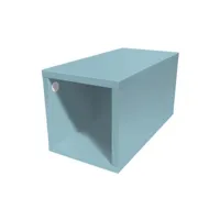 cube de rangement bois 25x50 cm 25x50 bleu pastel cube25-bp