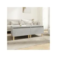 lot de 2 tables d'appoint et bout de canapé - tables café gris béton 50x46x35 cm bois d'ingénierie meuble pro frco23704