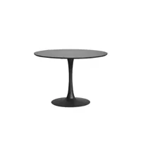 table de repas ronde noire pied central - still - l 110 x l 110 x h 75 cm - neuf
