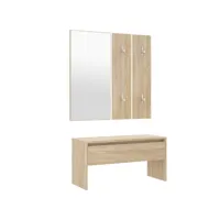 ensemble de meubles de couloir chêne sonoma bois d'ingénierie -asaf75649 meuble pro