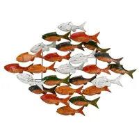 banc de poissons en albasia multicolore