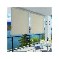 store vertical pour balcon terrasse avec coffre gris inérieur ou extérieur paravent pare-soleil brise-vue imperméable toile en beige 1,6 x 2,5 m gsa165be de songmics store vertical pour balcon  1,6 x 2,5 m