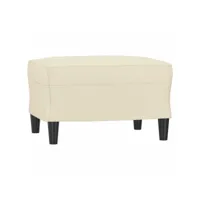 repose-pied, tabouret pouf, tabouret bas pour salon ou chambre crème 60x50x41 cm similicuir lqf61397 meuble pro