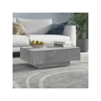 table basse table de salon  bout de canapé gris béton 90x60x31 cm aggloméré meuble pro frco91204