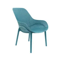 fauteuil de jardin en polypropylène malibu bleu