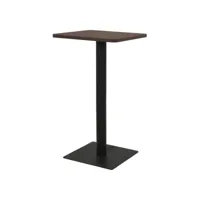table cuisine - table de bistro cendre foncé 60x60x107 cm