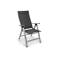 chaise de jardin pliante - blumfeldt london -  6 positions -  assise 45 x 44 cm -  argent cpt10_10086821_