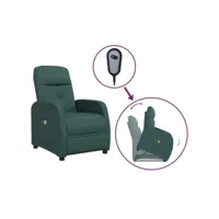 fauteuil de massage, fauteuil de relaxation, chaise de salon vert foncé tissu fvbb31708 meuble pro