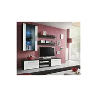 meuble tv galino e design, coloris wengé et blanc. meuble moderne et tendance pour votre salon.