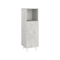 armoire de salle de bain gris béton 30x30x95 cm 2