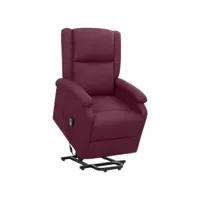 fauteuil inclinable  fauteuil de relaxation violet tissu meuble pro frco16760