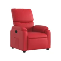 fauteuil inclinable, fauteuil de relaxation, chaise de salon rouge similicuir fvbb96224 meuble pro