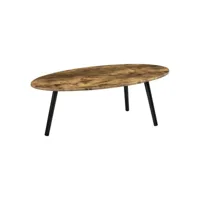table basse de salon avec pieds bois mdf 110 x 60 x 40 cm bois foncé noir helloshop26 03_0006154