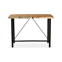 table de bar, table haut table de cuisine bois massif de récupération 150 x 70 x 107 cm togp55527