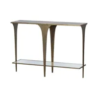 table d'appoint - métal - antique brass - 101x140x40 - bepurehome - scooping