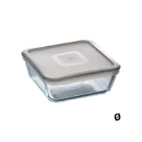 boîte à lunch hermétique pyrex c&f transparent verre borosilicaté 0,85 l - 19 x 14 cm