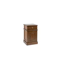 table de chevet 1 tiroir bois bronze marron 40x40x65cm - bois-bronze - décoration d'autrefois