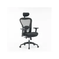 chaise de bureau dachi, chaise de direction en maille avec accoudoirs, siège de bureau ergonomique, 66x68h120/132 cm, noir 8052773857697