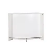 meuble bar, meuble comptoir blanc 135 cm - coloris: blanc snack130bl