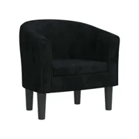 fauteuil salon - fauteuil cabriolet noir velours 70x56x68 cm - design rétro best00009519360-vd-confoma-fauteuil-m05-928